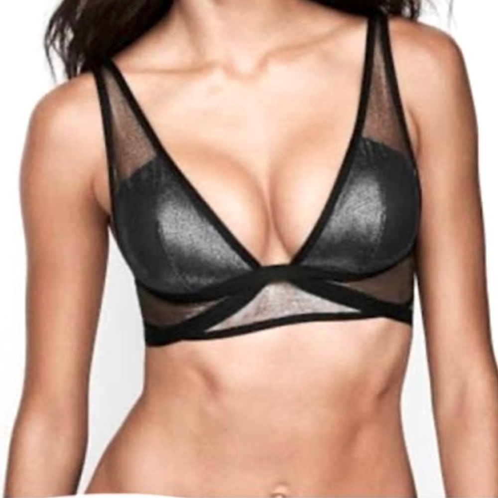SEXY Victoria's Secret Metallic black bralette.